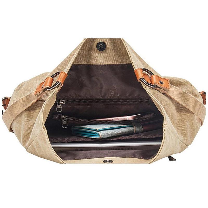 Canvas Backpack-Shoulder Bag with Extra Large Capacity