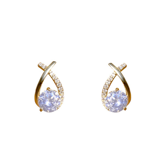 Zircon Micro Inlaid Earrings