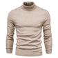 Men's Slim High Neck Pullover Basic Top Knitted Warmth