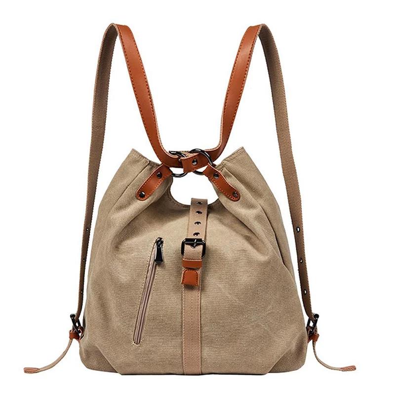 Canvas Backpack-Shoulder Bag with Extra Large Capacity