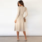 Solid Color Autumn Long Sleeve Knit Dress