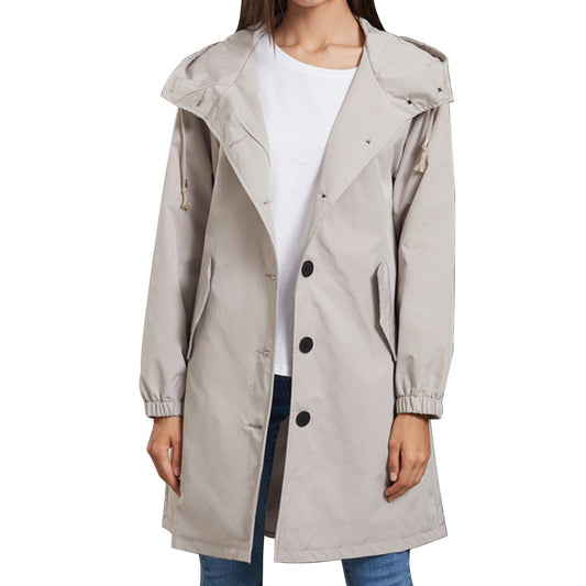 Women's Casual Long Loose Large Size Outdoor Jacket