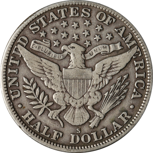 1915 S Barber Half Dollar