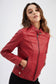 Slim-fit Stand-collar Leather Jacket Woman Biker Jacket