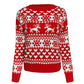 Women's Christmas Elk Long Sleeve Knitted Sweater