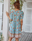 Women's Short Sleeve Ethnic Print Dress
