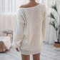 Women's One-neck Casual Loose Knit Sweater Dress