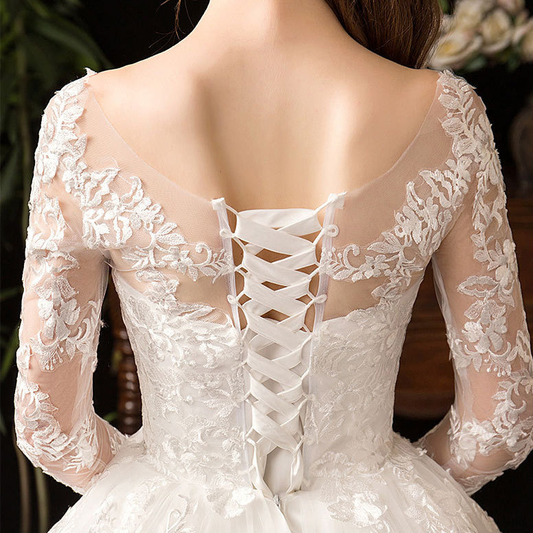 Bridal Wedding Dress White Lace Length Wedding Dress – byshoppy