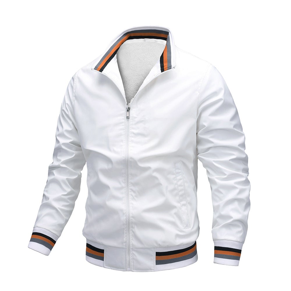 Men's Casual Jacket Spring and Autumn Sports Solid Color Jacket