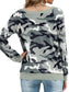 Bluelans Long Sleeve Camouflage Crew Neck Sweatshirt