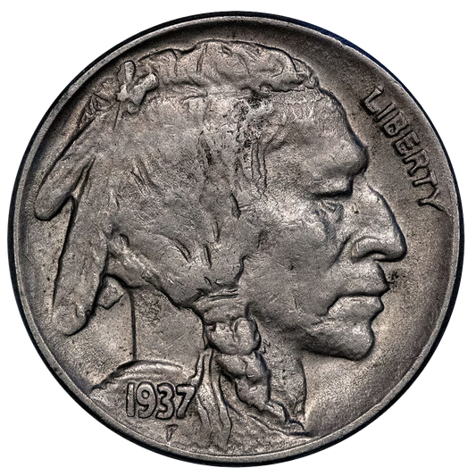 1937-D 3 Legs Buffalo Nickel 5C Coin