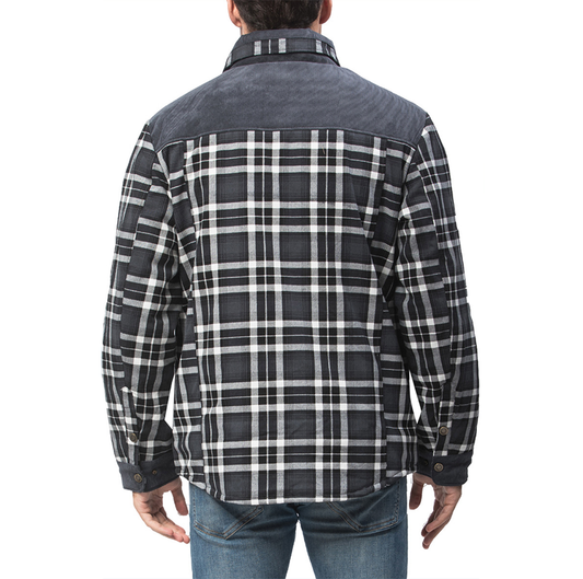 Men's Winter Plaid Sherpa Lined Jacket