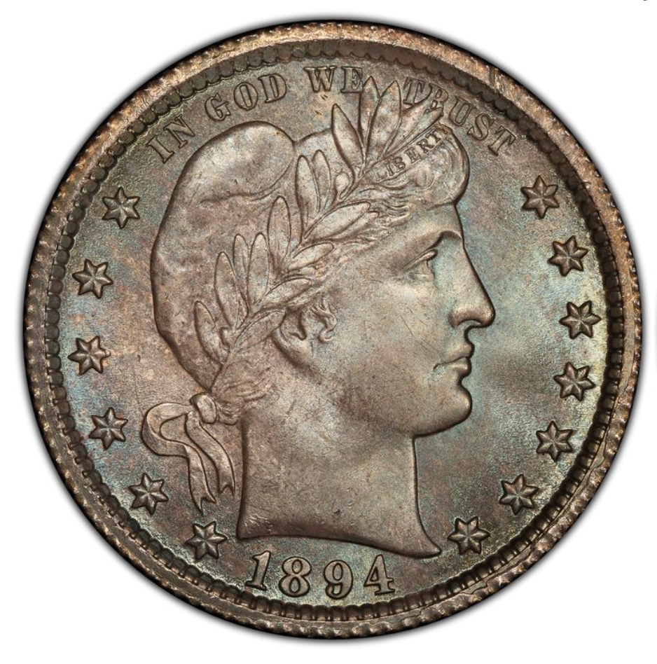 1894-O Barber Dime Quarter 25C Dollar