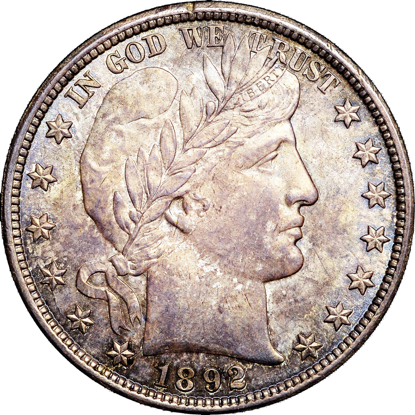 1892 Barber Half Dollar 50C