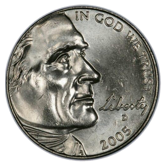 2005-D 5C Bison Jefferson Five Cents Coin