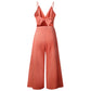 Women's Jumpsuit Sexy V-Neck Backless Bow Jumpsuit