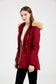 Women's Thick Lamb wool Detachable Fur Collar Coat Jacket