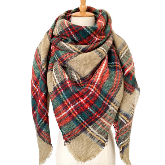 Plaid Pashmina Scarf Winter Scarf For Women