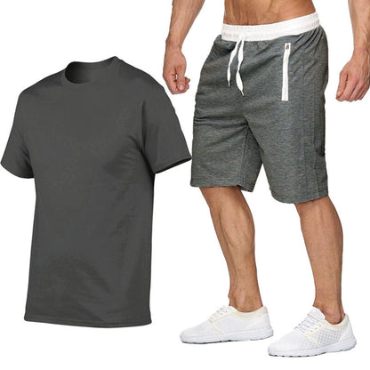 Men's Summer Short Sleeve Shorts Sports Suit