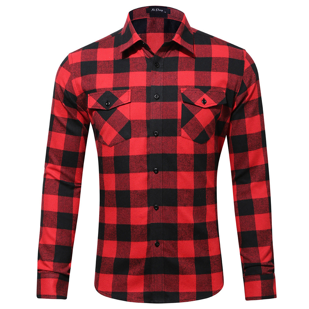 Men's Button Down Regular Fit Long Sleeve Plaid Flannel Casual Shirts