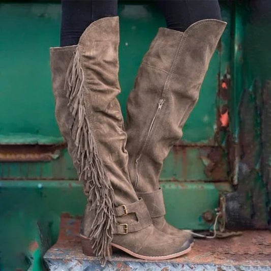 Long Tassel Boots Women Boots