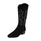 Woman Autumn Western Cowboy Flame Embroidery Boots