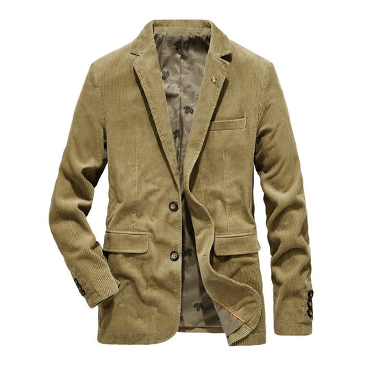 Men's Retro Casual Corduroy Blazer Sports Jacket