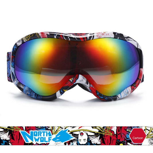 Adult Cool Ski Goggles Double Spherical UV Protection