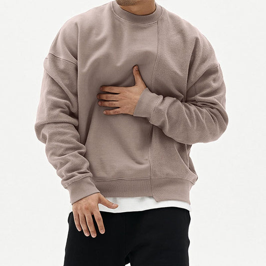 Men's Winter Solid Color Sweatshirt