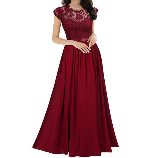 Women's Lace Evening Dress Maxi Dress