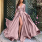 Women's Lace Sequin Sexy Long Dress Evening Dress