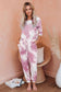 Tie-dye Printed Long-sleeved Trousers Split Casual Suit