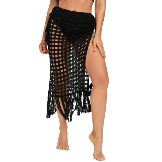 Woman Holiday Fringed Dress Beach Skirt