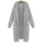 Women's Winter Loose Plus Size Hooded Sweater Cardigan Jacket