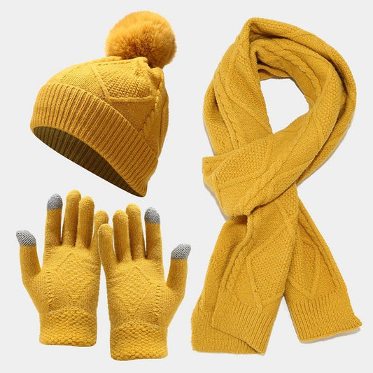 Unisex Winter Hat Scarf And Gloves