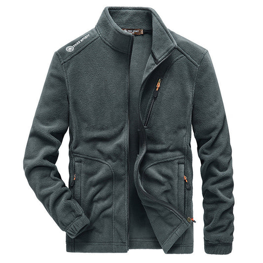 Men's Stand Collar Fleece Jacket