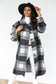 Women's Warm Plaid Long Woolen Coat