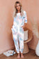 Tie-dye Printed Long-sleeved Trousers Split Casual Suit