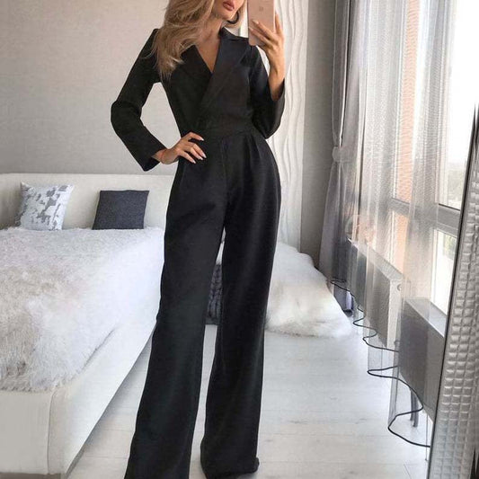 Full Length Fashion High Waist Slim Fit Women's Jumpsuit