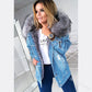 Denim Sherpa Lined Jacket Winter Jacket For Women