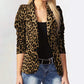 Woman Leopard Print Small Blazer