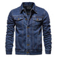 Men's Western Denim Jacket Cotton Casual Slim Shirt