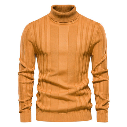 Men's Pullover Sweater Casual Slim Basic Knitted Sweater