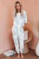 Tie-dye Printed Long-sleeved Trousers Split Casual Suit