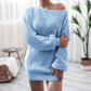 Women's One-neck Casual Loose Knit Sweater Dress