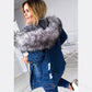 Denim Sherpa Lined Jacket Winter Jacket For Women