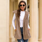 Women's Mid-length Hooded Waistcoat Plush Coat