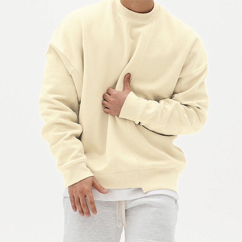 Men's Winter Solid Color Sweatshirt