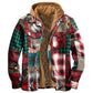 Men's Winter Thickened Irregular Printed Cotton-padded Jacket