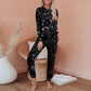 Tie-dye Printed Long-sleeved Trousers Split Casual Suit